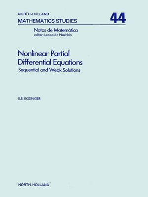 cover image of Nonlinear Partial Differential Equations